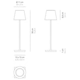 Lampă de masă Poldina – dimensiuni