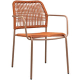 Twist scaun de terasa pentru exterior, culoare portocaliuMobCenter