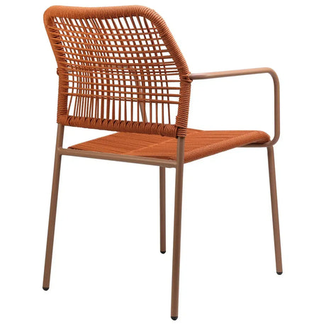 Twist scaun de terasa pentru exterior, culoare portocaliuMobCenter