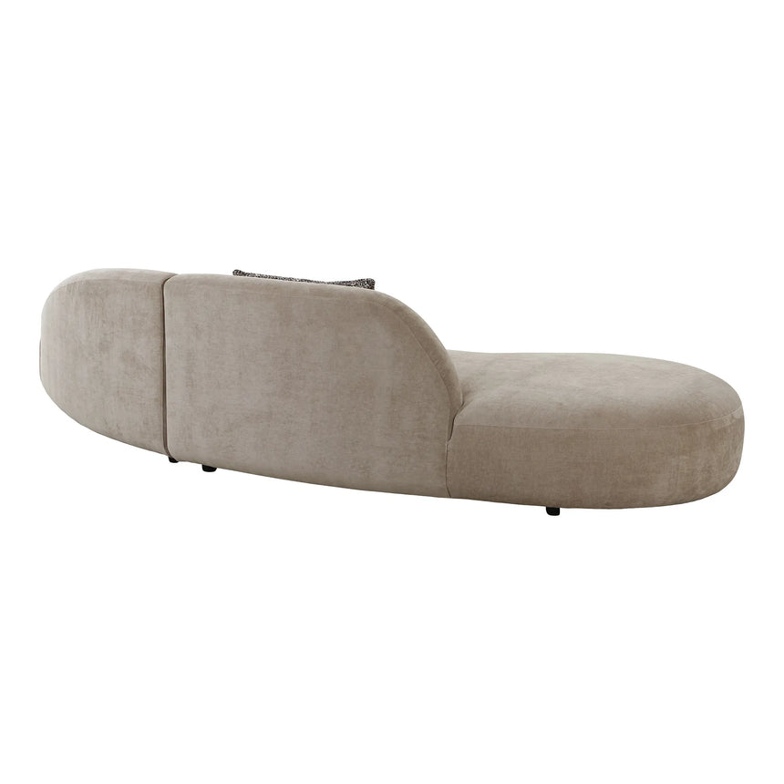 Venice Sofa with 2 cushions, chenille, naturalMobCenter