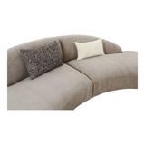 Venice Sofa with 2 cushions, chenille, naturalMobCenter