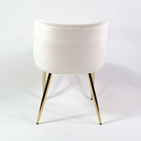 Violet scaun de dining întărit, culoarea cremMobCenter