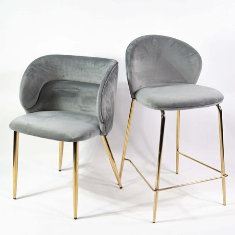 Violet scaun de dining întărit, culoarea griMobCenter