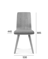 Scaun Fameg Cleo A-1601 - șezut tapisat, spătar lemn