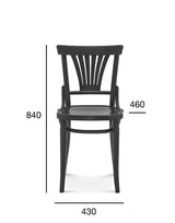 Scaun de restaurant Fameg 8223 - spătar evantai lemn