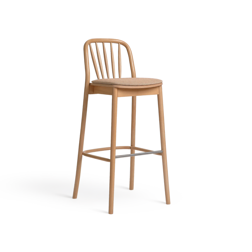 Scaun de bar Paged Aldo H-1070 tapițat, 80 cm