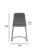 Scaun de restaurant Fameg Hips AM-1802 – bază sanie metal