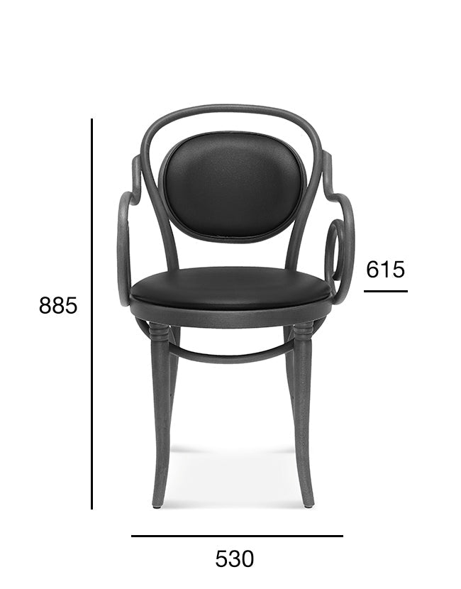 Scaun cu brațe Fameg 10 B-10 - medalion tapițat