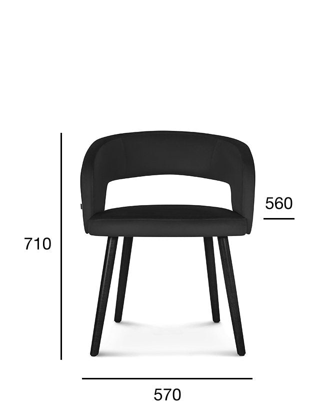 Scaun cu brațe Fameg Cube B-1523 tapițat integral