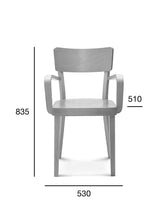 Scaun cu brațe Fameg Solid B-9449 din lemn masiv