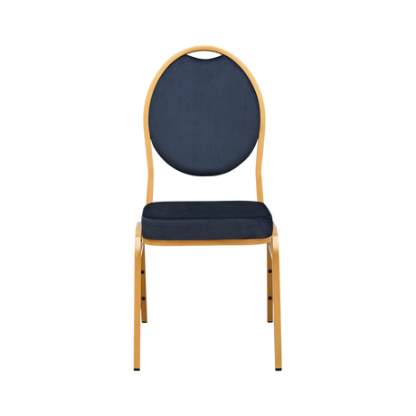 Scaun de banchet Herman Modern din catifea neagră, vedere laterală