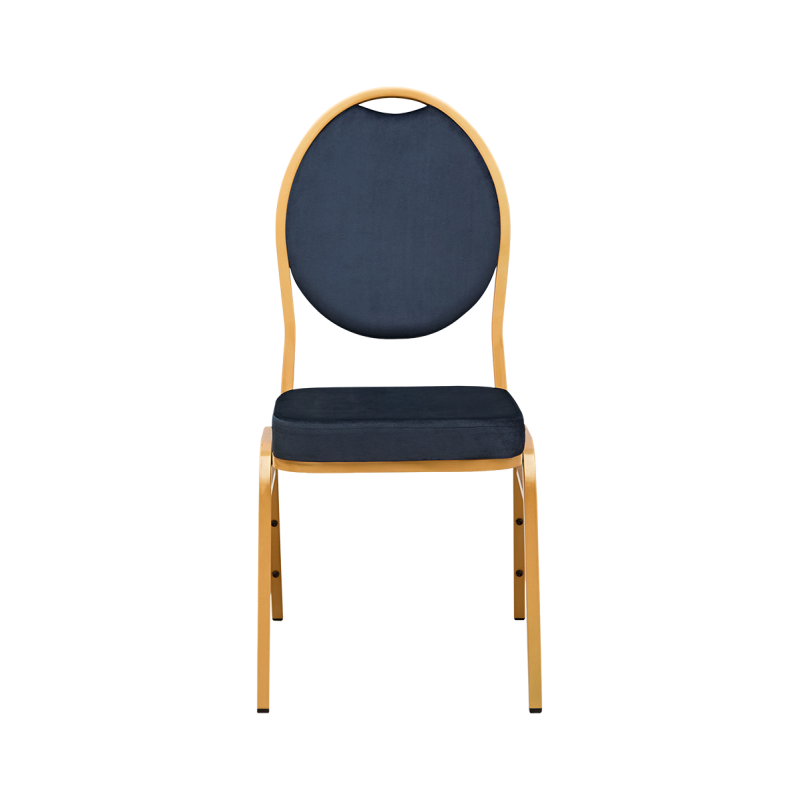 Scaun de banchet Herman Modern din catifea neagră, vedere laterală