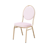 Scaun de banchet Herman Modern din catifea roz, vedere laterală