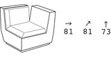 Modul de colț Big Cut – exterior, luminos