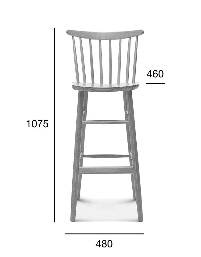 Scaun de bar Fameg Wand BST-1102/1 - spătar Windsor