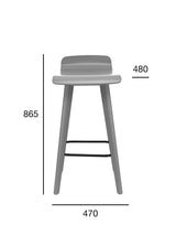 Scaun de bar Fameg Cleo BST-1602 - scoc lemn, 77 cm