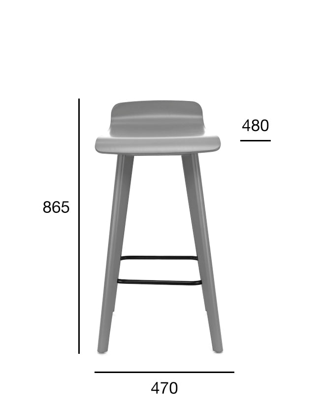 Scaun de bar Fameg Cleo BST-1602 - scoc lemn, 77 cm