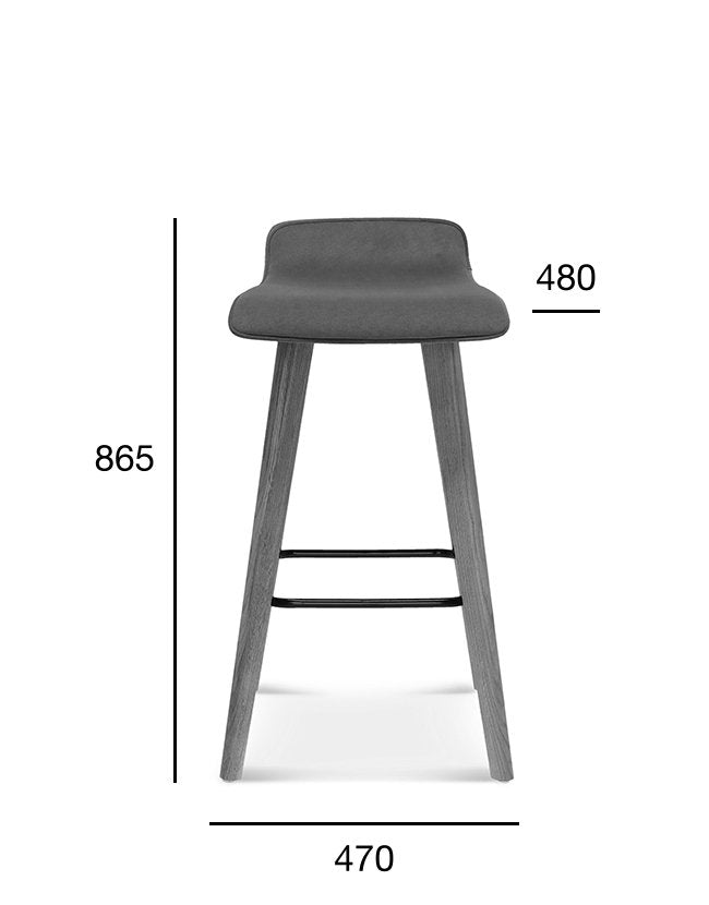 Scaun de bar Fameg Cleo BST-1605 - lemn și tapițat