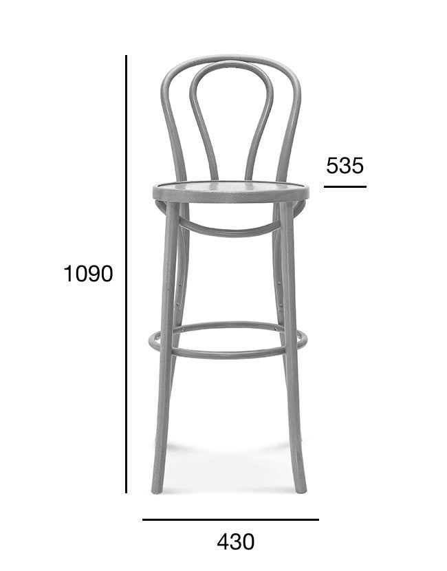 Scaun de bar Fameg BST-18 – spătar clasic buclă