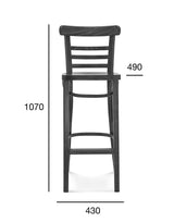 Scaun de bar Fameg BST-225 - spătar scară, stil bistro
