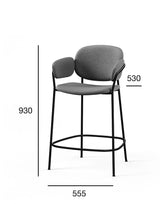 Scaun de bar Fameg Riso BSTM-2301/61 cu brațe, 63 cm