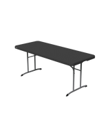 Masă catering pliantă 183×76 cm cu blat alb