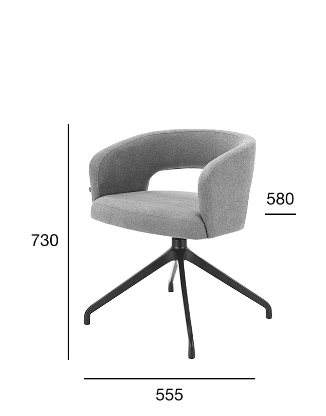 Scaun pivotant Fameg Cube BM-1523 cu brațe – tapițat