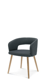 Scaun cu brațe Fameg Cube B-1523 tapițat integral
