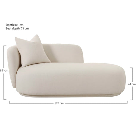 Șezlong Mykonos cu pernă – culoare naturalăMobCenter