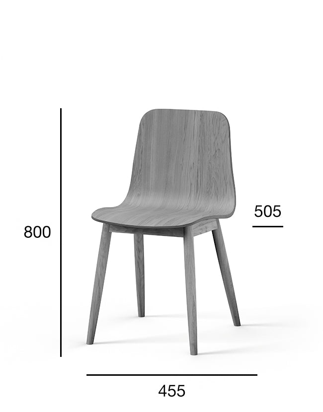 Scaun Fameg Hips A-1802/2 - lemn compact, fără tapițerie