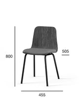 Scaun Fameg Hips AM-1802/4 - picioare metal, șezut tapițat