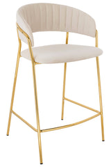 Scaun de bar KH Margo, culoare bej, înălțime 65 cm
