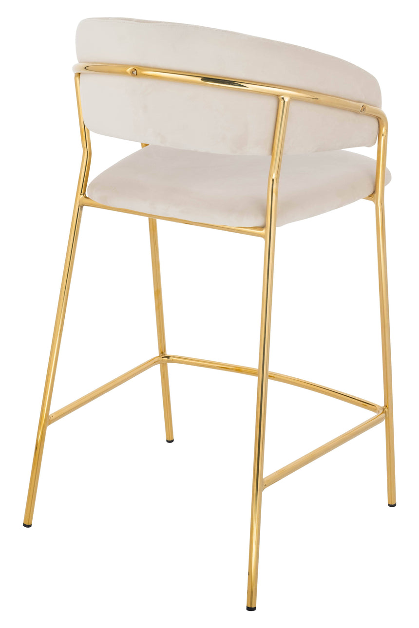 Scaun de bar KH Margo, culoare bej, înălțime 65 cm