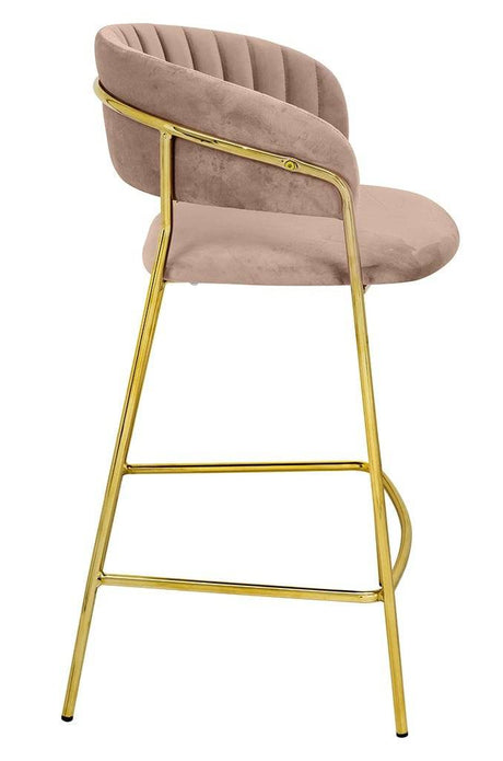 Scaun de bar KH Margo, culoare kaki, înălțime 65 cm