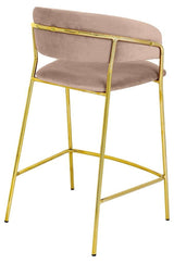 Scaun de bar KH Margo, culoare kaki, înălțime 65 cm