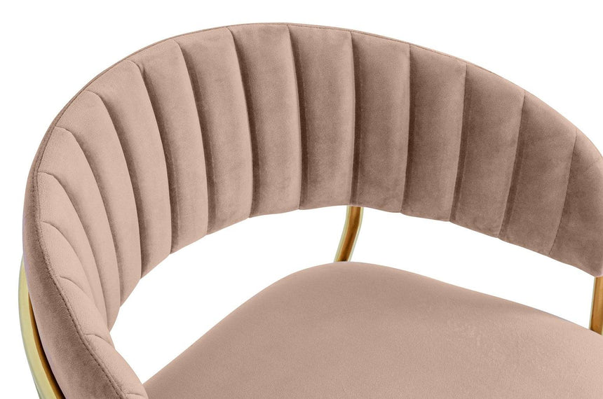 Scaun de bar KH Margo, culoare kaki, înălțime 65 cm