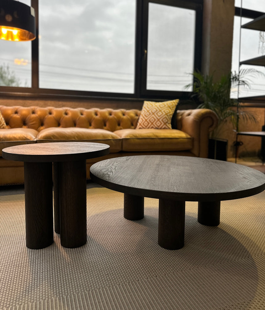 Masă de cafea Kubo L – stejar masiv 90×90 cm