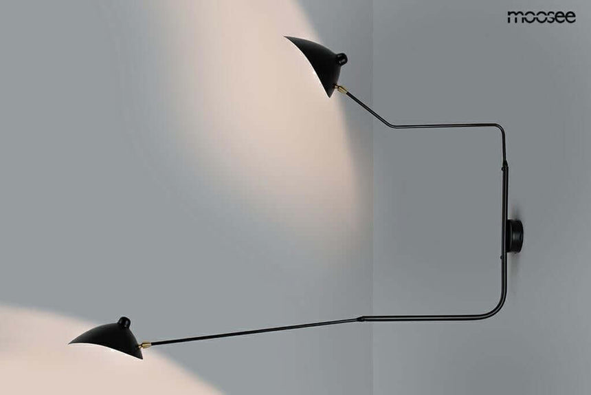 lampă de perete Raven 2 - aluminiu, oțel carbonMobCenter