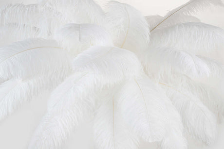 lampă de podea Tiffany 175 alamă albă/pene naturaleMobCenter