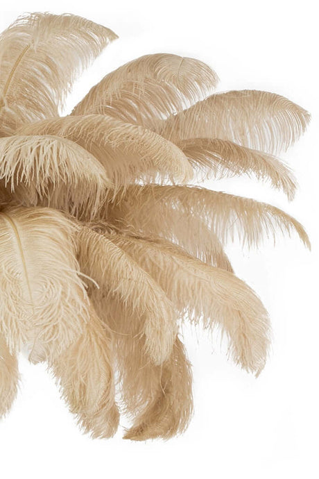 lampă de podea Tiffany 175 alamă bej / pene naturaleMobCenter