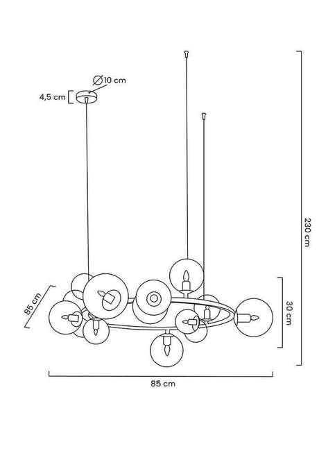 lampă suspendată Alure 85 aurMobCenter