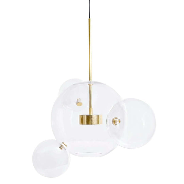lampă suspendată Capri 4 gold - 60 Led, aluminiu, sticlăMobCenter