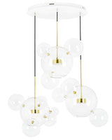 lampă suspendată Capri Disc 3 gold - 180 Led, aluminiu, sticlăMobCenter