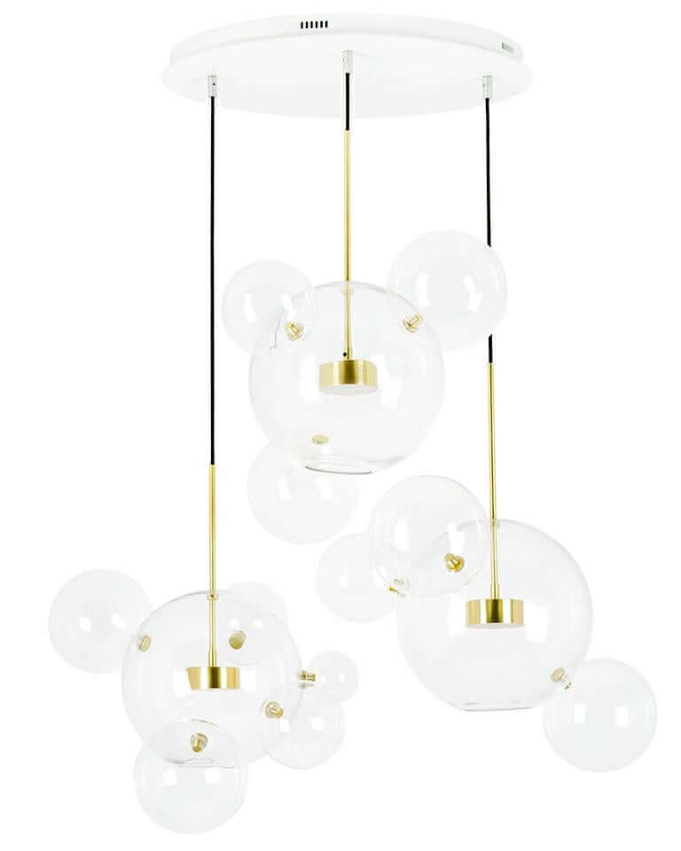 lampă suspendată Capri Disc 3 gold - 180 Led, aluminiu, sticlăMobCenter