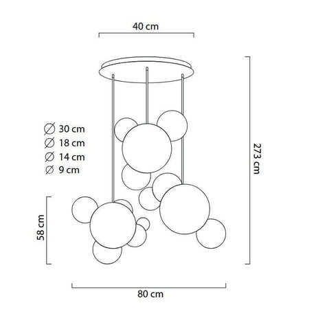 lampă suspendată Capri Disc 3 gold - 180 Led, aluminiu, sticlăMobCenter