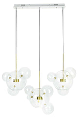 lampă suspendată Capri Line 3 gold - 180 Led, aluminiu, sticlăMobCenter