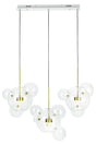 lampă suspendată Capri Line 3 gold - 180 Led, aluminiu, sticlăMobCenter