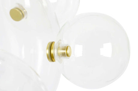 lampă suspendată Capri Line 3 gold - 180 Led, aluminiu, sticlăMobCenter