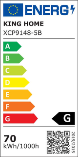 lampă suspendată Capri Line 5 gold - 300 Led, aluminiu, sticlăMobCenter
