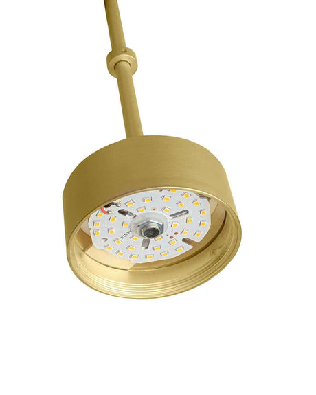 lampă suspendată Capri Line 5 gold - 300 Led, aluminiu, sticlăMobCenter